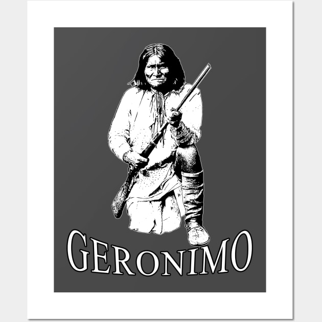 Geronimo Apache Warrior Wall Art by Scarebaby